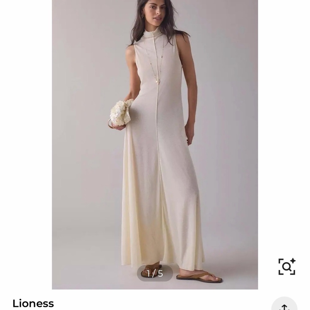 Lioness Last Light Sheer Mesh High Neck Maxi Dress - Picture 1 of 3